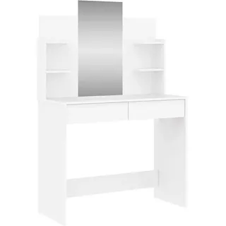 vidaXL Schminktisch mit Spiegel Weiß 96x39x142 cm - Weiß