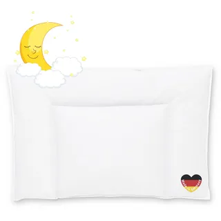 Koru Kids® Kinder Kopfkissen 40x60 cm – 100% Baumwolle – Kinderkissen – 60 Grad waschbar - Kissen Kinder – Oeko-Tex – Kinderkopfkissen – Kinder Kissen - Made in Germany – Füllung 100g Daunen