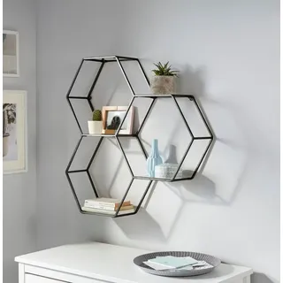 otto home Lenia Wandregal 72 x 15 x 71,5 cm Schwarz