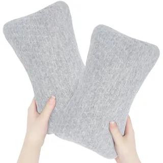 Blublu Park Kleine Kopfkissen für Besseren Schlaf, 11"x 7" Kleines Kissen für Reise & Flugzeug, Mit Box, Waschbar, Nackenkissen für Erwachsene, Kinder, Haustiere, Hellgrau - 2 Stück