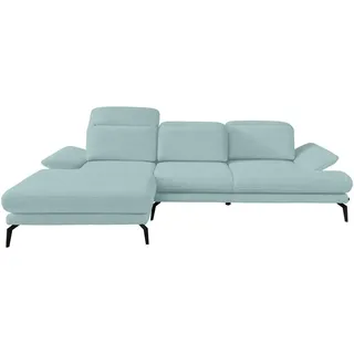 Stylife Ecksofa , Mintgrün , Metall , Ottomane links, L-Form , 289x180 cm , Stoffauswahl, seitenverkehrt erhältlich, Hocker erhältlich , Wohnzimmer, Sofas & Couches, Wohnlandschaften, Ecksofas