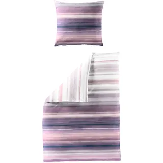 BIERBAUM 4068 Seersucker Lila 135 x 200 cm + 2 x 80 x 80 cm