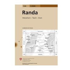Swisstopo Randa 1328 Landeskarte 1:25 000 - One Size