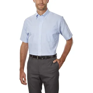 Van Heusen Herren Van Heusen Oxford-overhemd met korte mouwen Klassisches Hemd, Blau, 4XL EU