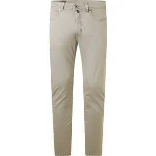 5-Pocket-Hose PIERRE CARDIN "PC-Lyon", Herren, Gr. 34, Länge 34, braun (braun rice), Web, Obermaterial: 97% Baumwolle, 3% Elasthan, unifarben, slim fit lang, Hosen 5-Pocket-Hose