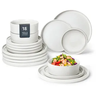 OTTO home Geschirr-Set »Ylvii, außen matt, innen reaktiv glasiert« spülmaschinenfest und mikrowellengeeignet