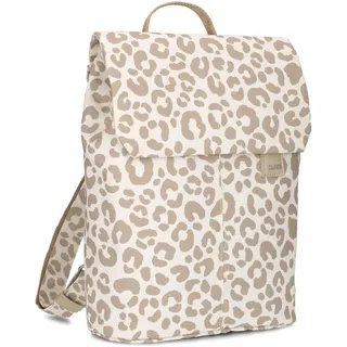 Zwei Damen City-Rucksack Mademoiselle.M MR13 Tagesrucksack 7 Liter, gepolstertes Laptopfach, Magnet-Verschlussklappe, Hauptfach mit Reißverschluss, Rückenpolsterung (leo-cotton)