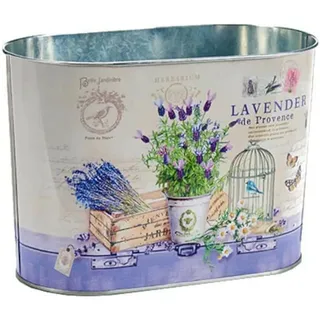 Ibergarden S3604552 Pflanzgefäß, Metall, groß, oval