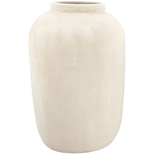 Bodenvase Avion 35cm - bauchig, Creme beige Keramik, Ø24cm CreaFlor Home