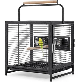Yaheetech Vogelkäfig Reisevogelkäfig 0 x 0 x 0 cm schwarz