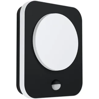 EGLO Außenleuchte Aluminium Kunststoff L 23 x H 19 x AL 5 cm inkl. Bewegungsmelder schwarz