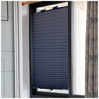 Xrdbfd Rollo Mit Saugnapf, Sonnenschutz Verdunkelungsrollo, Plissee-Rollo, Sonnenschutz Rollo, Dachfenster Thermo Rollo, 65x140/70x140cm Temporäre Jalousien, Ohne Bohren,65x140cm/25.6 * 55in