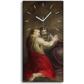 Dekor Leinwand Uhr Wandbilder 30x60 Malerei Mythologie Kunst Antike Vintage - weiße Hände