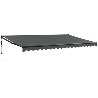 vidaXL Elektrische Markise mit Kurbel Anthrazit 5x3 m - Grau