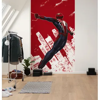 KOMAR Kindertapete KOMAR "Marvel Spider-Man Red Swing", rot, B:150m H:250m, Vlies, Tapeten, Kindertapete