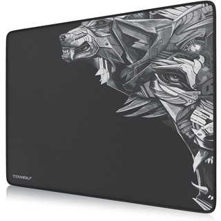 Titanwolf Mauspad XL Speed Gaming - 440 x 350mm - Komfort Mousepad - Tischunterlage Kopf - verbessert Präzision und Geschwindigkeit