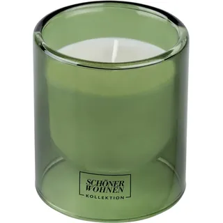 Schöner Wohnen Duftkerze S Basil im Glas Grün Ø 7,5 cm x 8,5 cm