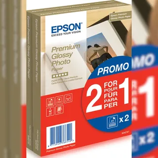 Epson Premium Glossy Photo Papier 10x15 2 x 40 Blatt