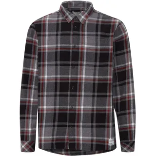 Langarmhemd SOLID "Langarmhemd SDCraig", Herren, Gr. XXL, N-Gr, grau (gray melange), Obermaterial: 100% Baumwolle CO., Hemden Langarmhemd