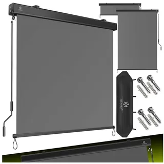 Kesser Senkrechtmarkise 200 x 250 cm grau wasserabweisend