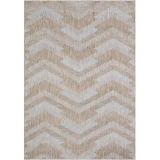 Outdoorteppich , Braun, Grau , Textil , geometrisch , rechteckig , 140x200 cm , für Fußbodenheizung geeignet, schmutzabweisend, für Hausstauballergiker geeignet, pflegeleicht , Teppiche und Böden, Teppiche, Outdoorteppiche