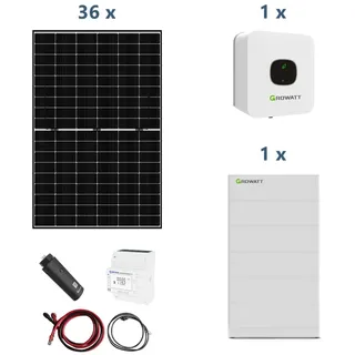  Solaranlage mit Stromspeicher MIN 3000-XH 3,0kW Hybridwechselrichter 1-phasig... 