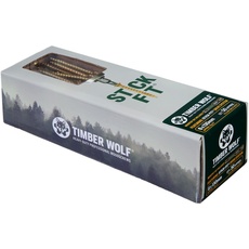 Timber Wolf TW60130 Holzschrauben, 6,0 x 130 mm, 50 Stück, Zink und Gelb (Gold)