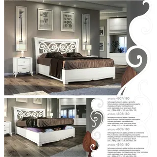 Bettgestelle Bett Doppelbett Betten Polster Holz Designer Doppel Bettrahmen Weiß - Weiß