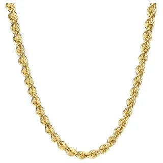 Goldkette LUIGI MERANO "Kette Kordelkette, hohl, Gold 585" Gr. 60, gold, Halsketten, Damen, 60, Gelbgold 585, Goldkette