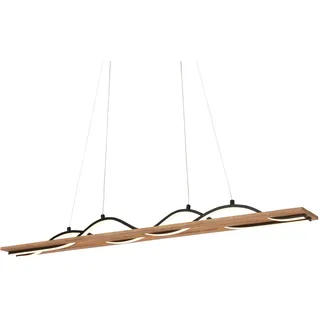 Briloner LED-Pendelleuchte VINKA schwarz holz
