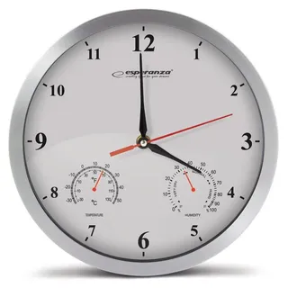 Esperanza EHC008W Mechanische Wanduhr, rund, weiß - Weiß
