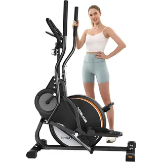 YOSUDA Crosstrainer für Zuhause, 3-in-1 Ellipsentrainer+Stepper+Stairmaster, 16 Widerstandsstufen, 8kg Schwungrad, Ultraleiser Magnetisch, 45° Neigung, Pulssensor, LCD Monitor