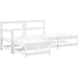 vidaXL 4-tlg. Garten-Lounge-Set Holz Kiefer weiß