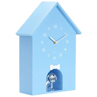 Karlsson Kuckucksuhr Dog House mit Hund Soft Blau - Blau