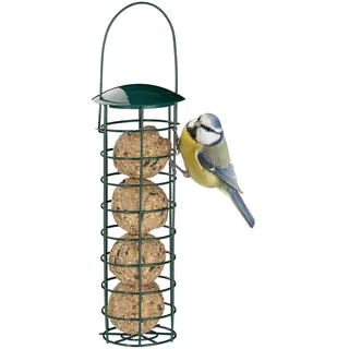 Relaxdays Meisenknödelhalter , Dunkelgrün , Metall, Kunststoff , 8x31.5x8 cm , Dekoration, Gartendeko