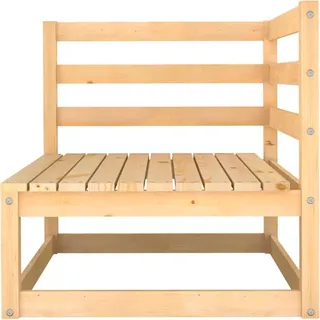 vidaXL Gartensofa 2-Sitzer mit Kissen Kiefer Massivholz - Grau