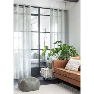 Elbersdrucke Ösenschal Elba 07 grau-milliert halbtransparent 255 x 140 cm Vorhang für Wohnzimmer Schlafzimmer Küche Flur Kinderzimmer