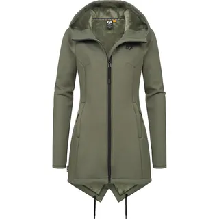 Sweatjacke RAGWEAR "Sweatjacke Wingi", Damen, Gr. 3XL, grün (schwarz olive), Obermaterial: 95% Polyester PES. 5% Elasthan EL., Sweatjacken Sweatjacke