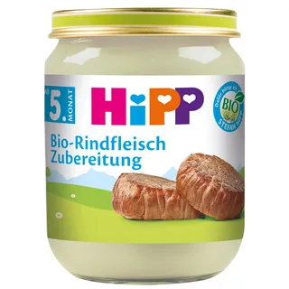 HiPP Bio-Rindfleisch-Zubereitung, 6er Pack (6 x 125 g)