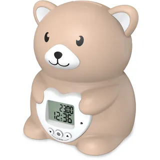 Miraval Wecker mit Spardose und Zählwerk Bär lautlos Snooze automatisches zählen manuelles korrigieren - Braun