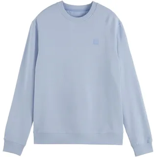 Scotch & Soda Herren Essential Badge Logo Crewneck Sweatshirt, Sky Blue, XL