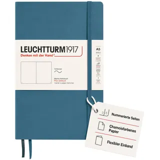 Leuchtturm1917 Notizbuch A5 blanko Blau