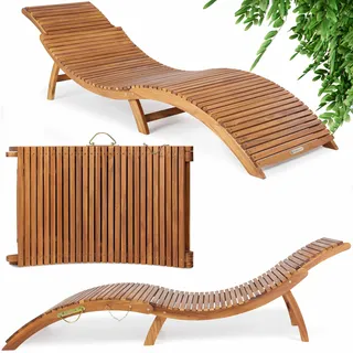 CASARIA® Sonnenliege Klappbar FSC®-Zertifiziert - Braun