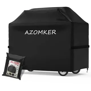 AZOMKER Grillabdeckung, wetterfest, Grillabdeckung, Gasgrillabdeckung, Grillhaube (145 × 61 × 117 cm / 57 × 24 × 46 Zoll)