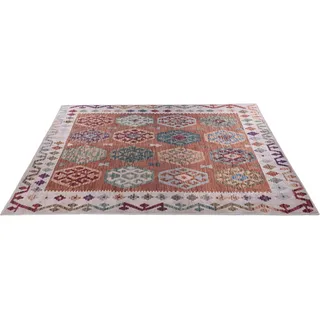 Teppich GINO FALCONE "Cecilia 27596" Gr. 31, braun (rostbraun), B:70cm H:3mm L:140cm, Kunstfaser, Teppiche, Teppich, Flachgewebe, bedruckt, ideal im Wohnzimmer & Schlafzimmer