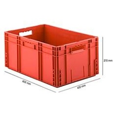 Euro Box Serie MF 6270, aus PP, Inhalt 52 L, Durchfassgriff, rot