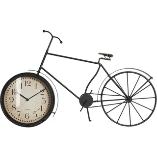 Beliani Tischuhr Schwarz Metall 59x37x4 cm Dekoration, Uhren, Tischuhren