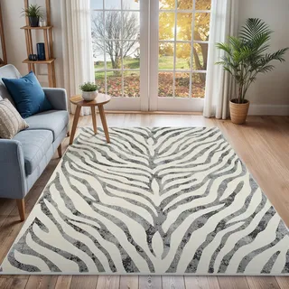 livabliss Luanda Teppichläufer 120 x 170 cm Grau/Schwarz/Beige