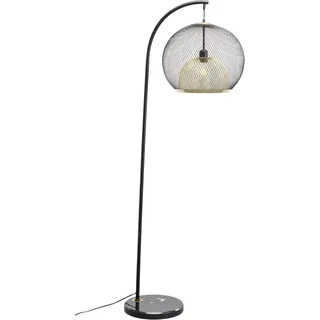 Kare Design Stehleuchte Grato, Schwarz, Stehlampe, Stahlgestell, Marmor Sockel, handgearbeitet, kein Leuchtmittel inklusive, 156x47x40 cm (H/B/T)