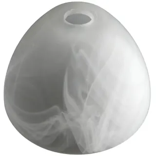 Lampenschirm G9 Queen alabasterfarbig, Glas, Ersatzglas, Lampenschirm Hängelampe klein, Ersatzschirm, Lampenglas für Pendellampe, Tischlampe, Fluter, Leuchte (1x Queen G9)